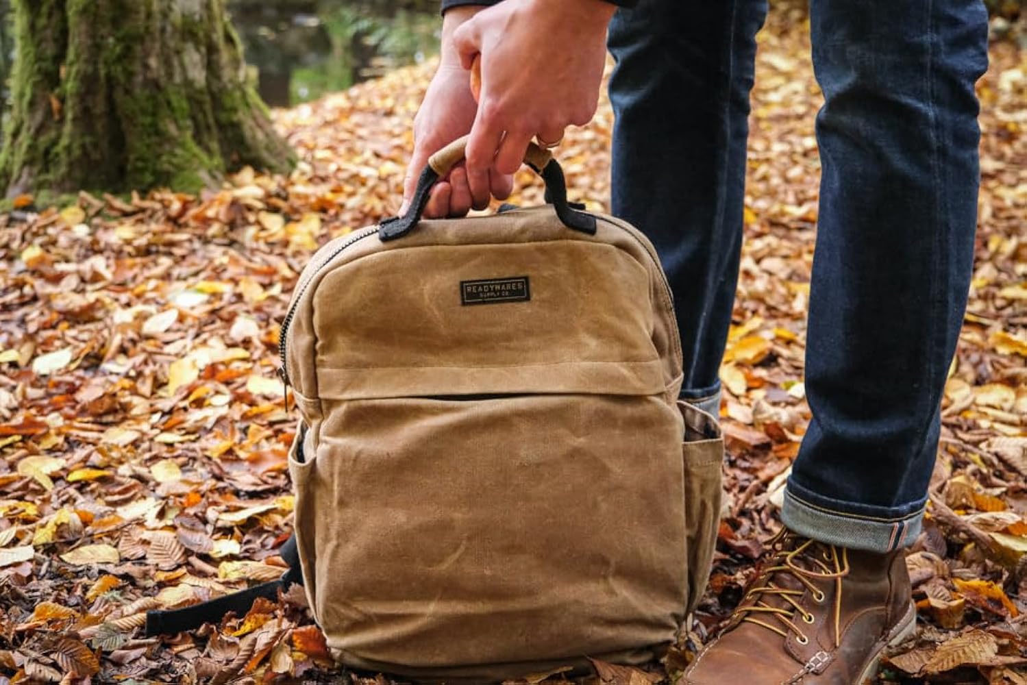 新品　caramel tambre フラワーマーケット キャンバスリュック Amazon.co.jp: Readywares ワックスキャンバスバックパック